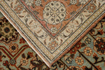 7x11 Blue and Rust Persian Traditional Rug