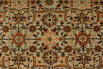 7x11 Blue and Rust Persian Traditional Rug