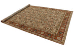 7x11 Blue and Rust Persian Traditional Rug