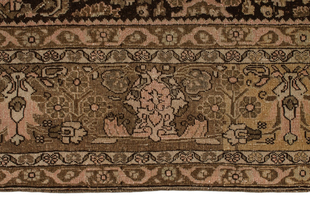 8x12 Brown and Pink Anatolian Tribal Rug