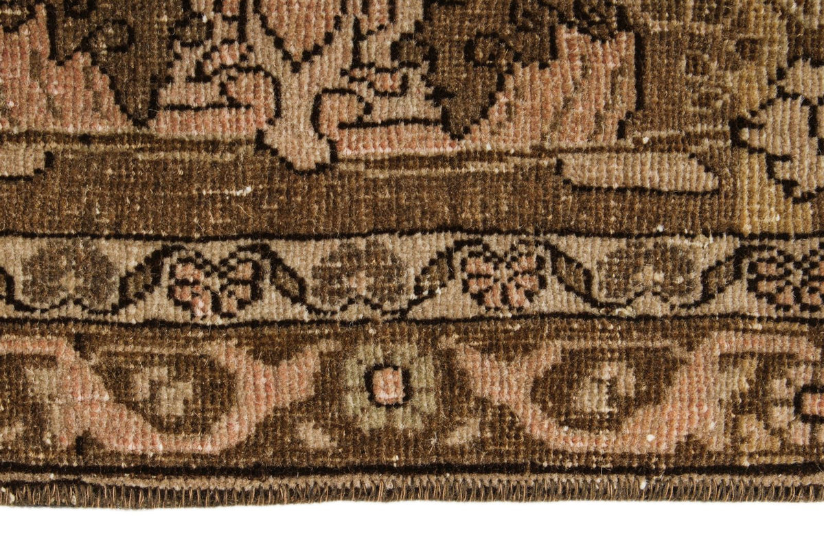 8x12 Brown and Pink Anatolian Tribal Rug