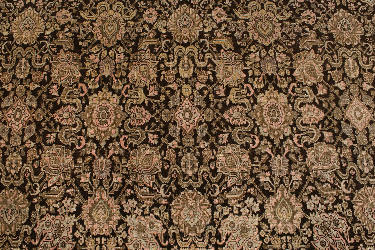 8x12 Brown and Pink Anatolian Tribal Rug