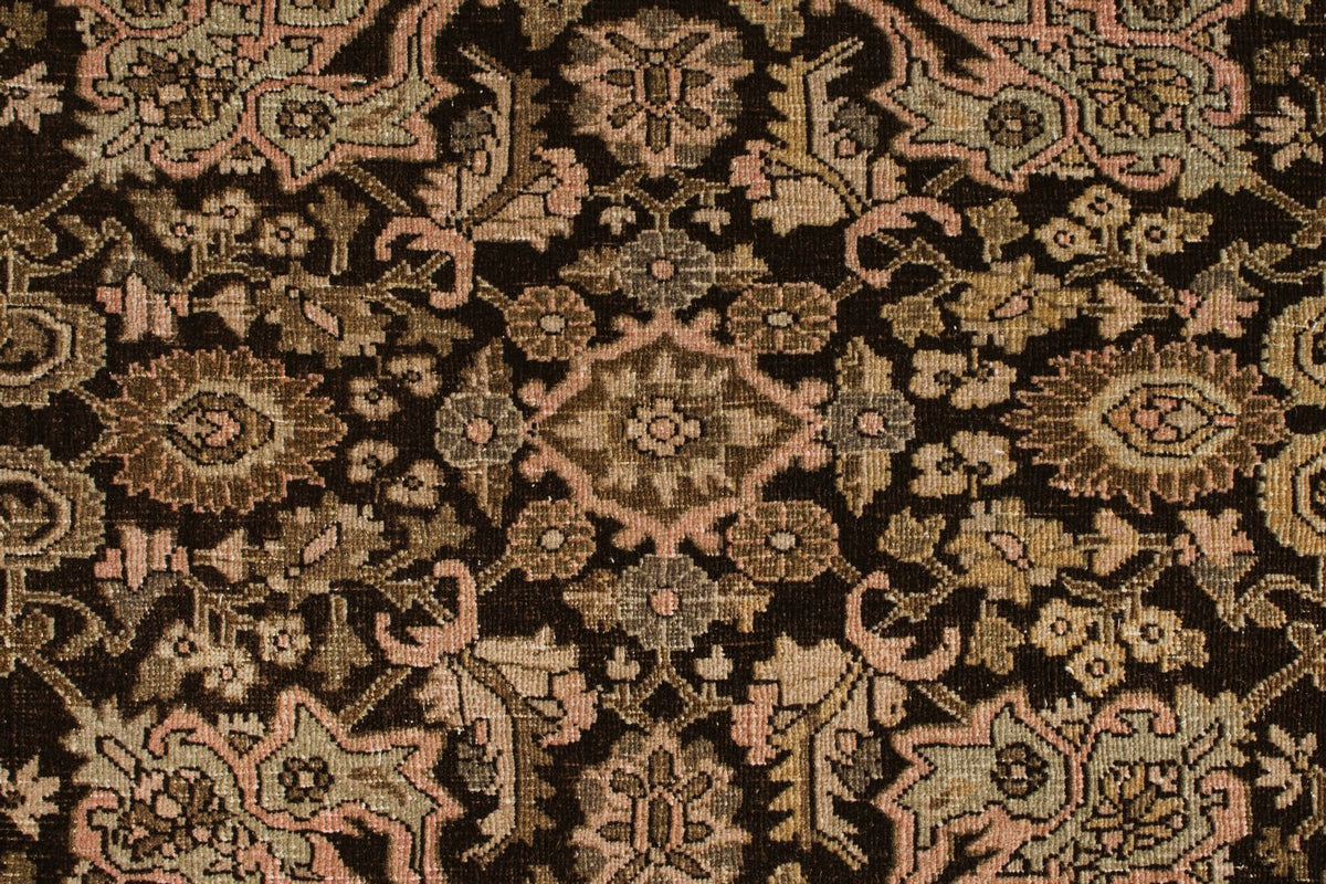 8x12 Brown and Pink Anatolian Tribal Rug