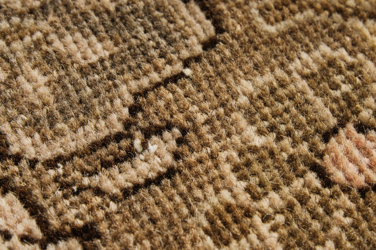 8x12 Brown and Pink Anatolian Tribal Rug