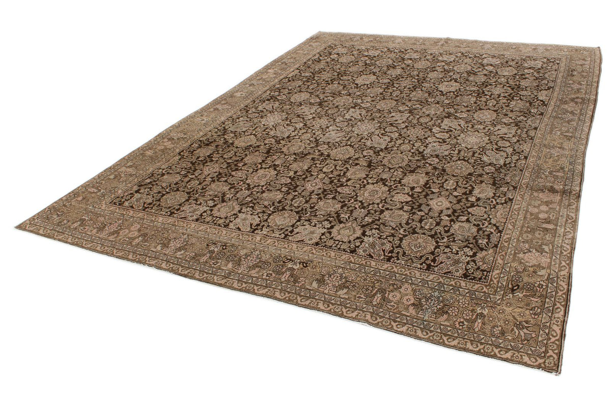 8x12 Brown and Pink Anatolian Tribal Rug