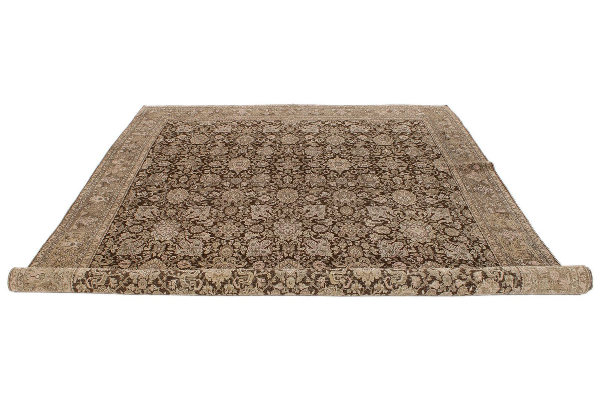 8x12 Brown and Pink Anatolian Tribal Rug