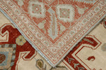 7x10 Ivory and Rust Persian Tribal Rug