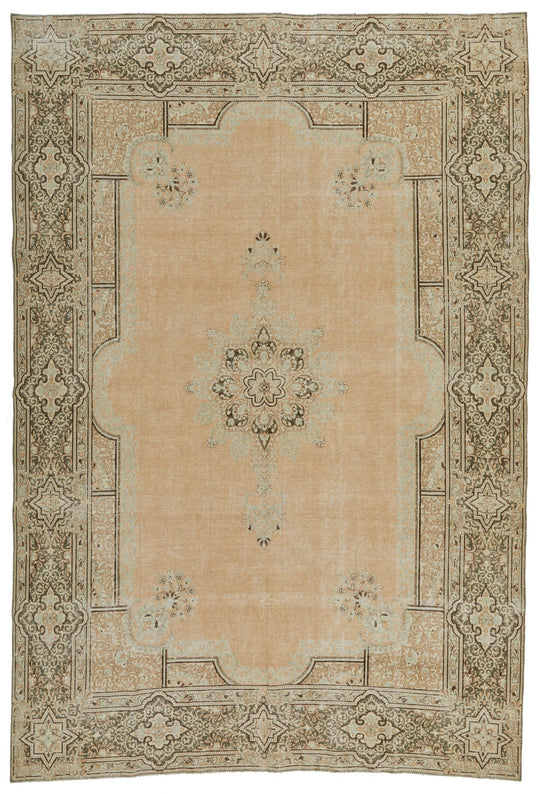 7x10 Brown and Gray Persian Rug