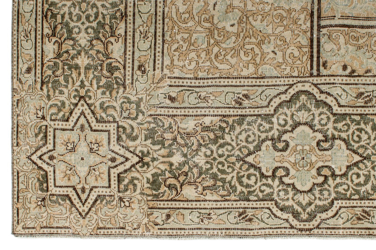7x10 Brown and Gray Persian Rug