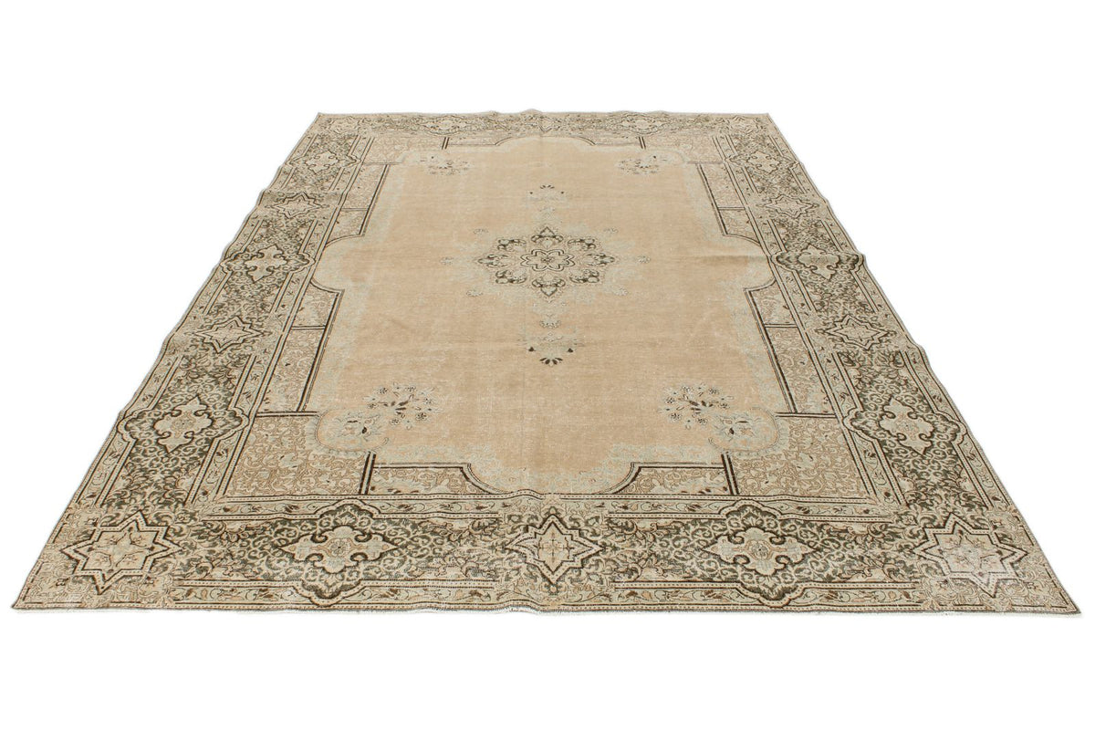 7x10 Brown and Gray Persian Rug