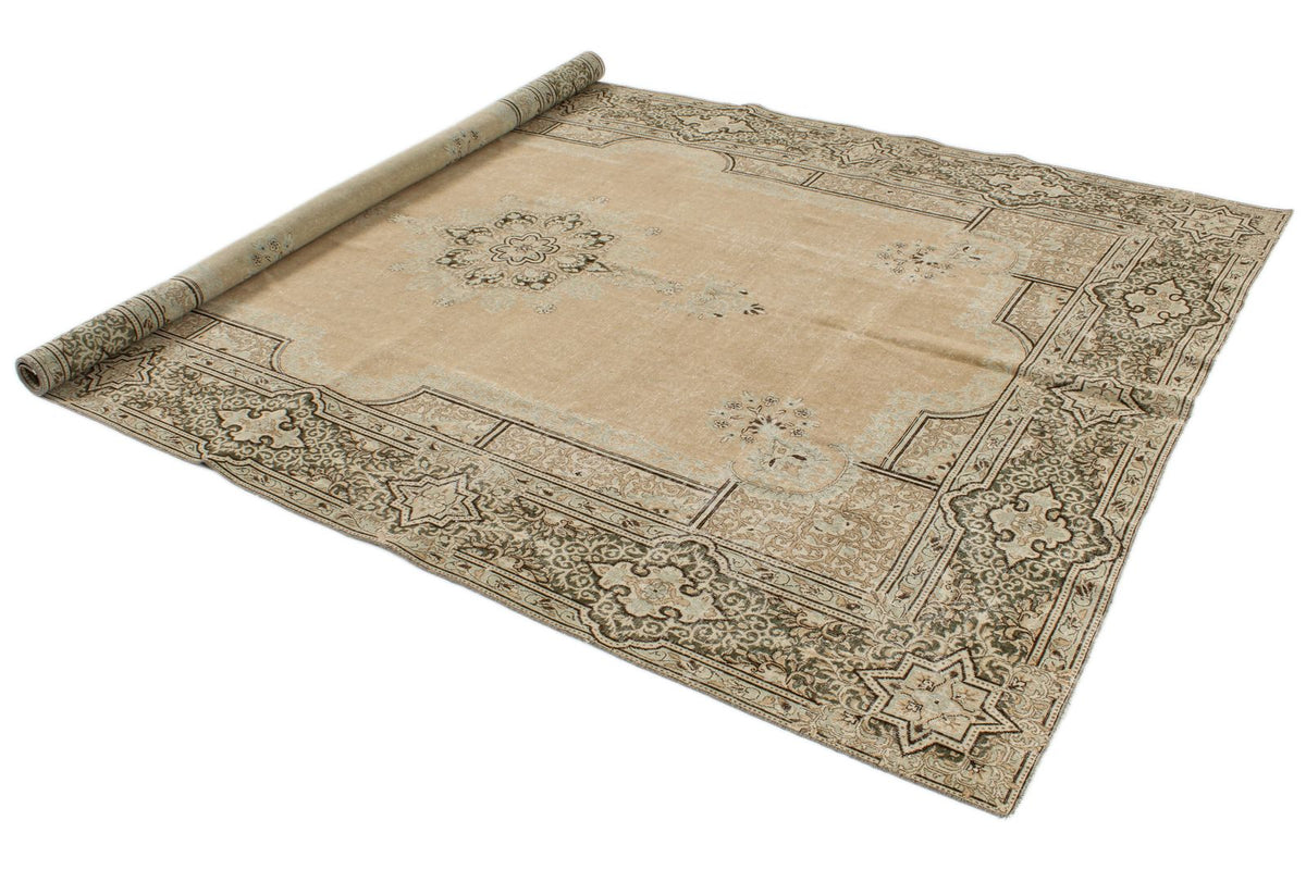 7x10 Brown and Gray Persian Rug