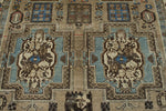 7x10 Brown and Ivory Persian Rug