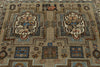 7x10 Brown and Ivory Persian Rug