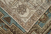 7x10 Brown and Ivory Persian Rug