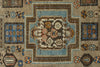 7x10 Brown and Ivory Persian Rug