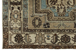 7x10 Brown and Ivory Persian Rug