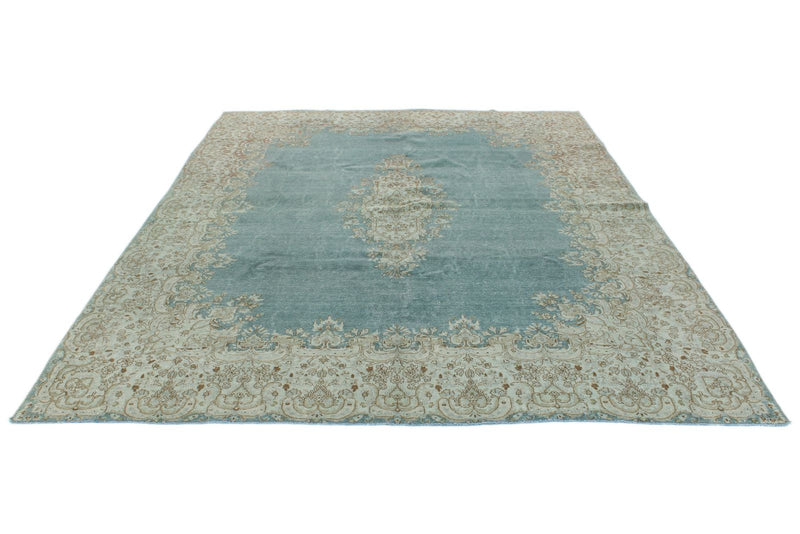 8x10 Blue and Ivory Persian Rug