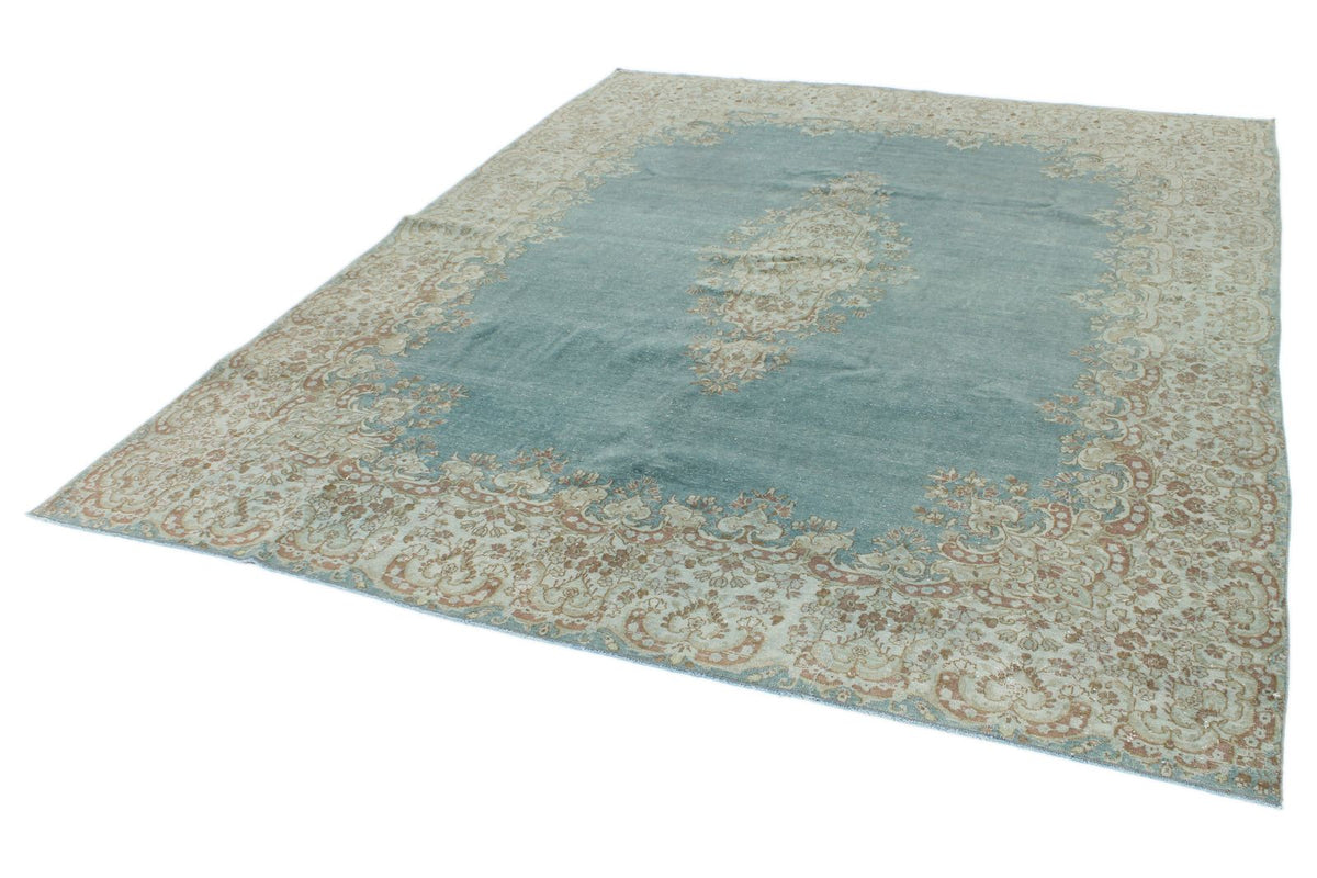 8x10 Blue and Ivory Persian Rug