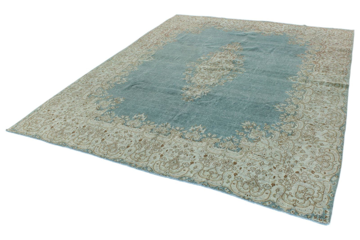 8x10 Blue and Ivory Persian Rug