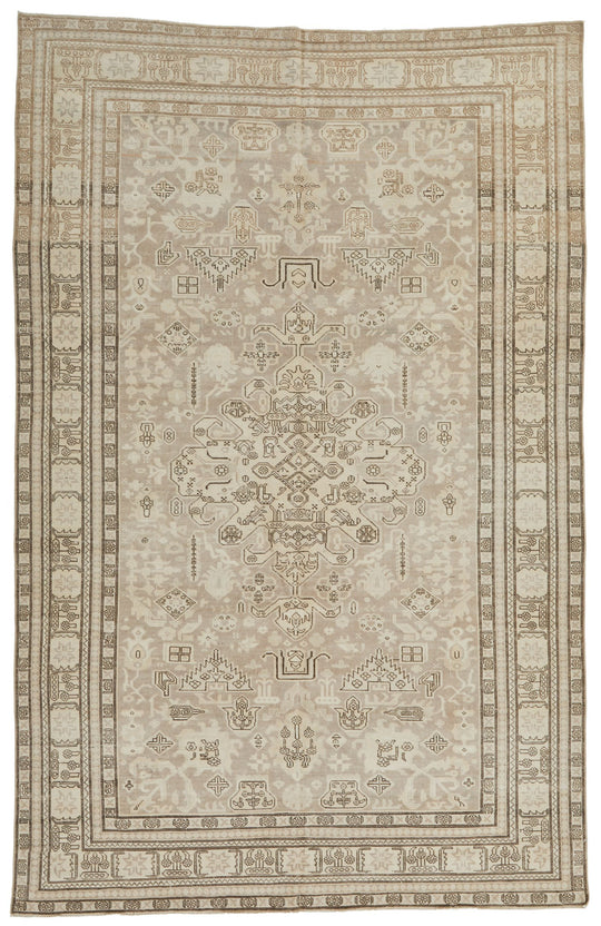 6x10 Gray and Ivory Persian Traditional Rug