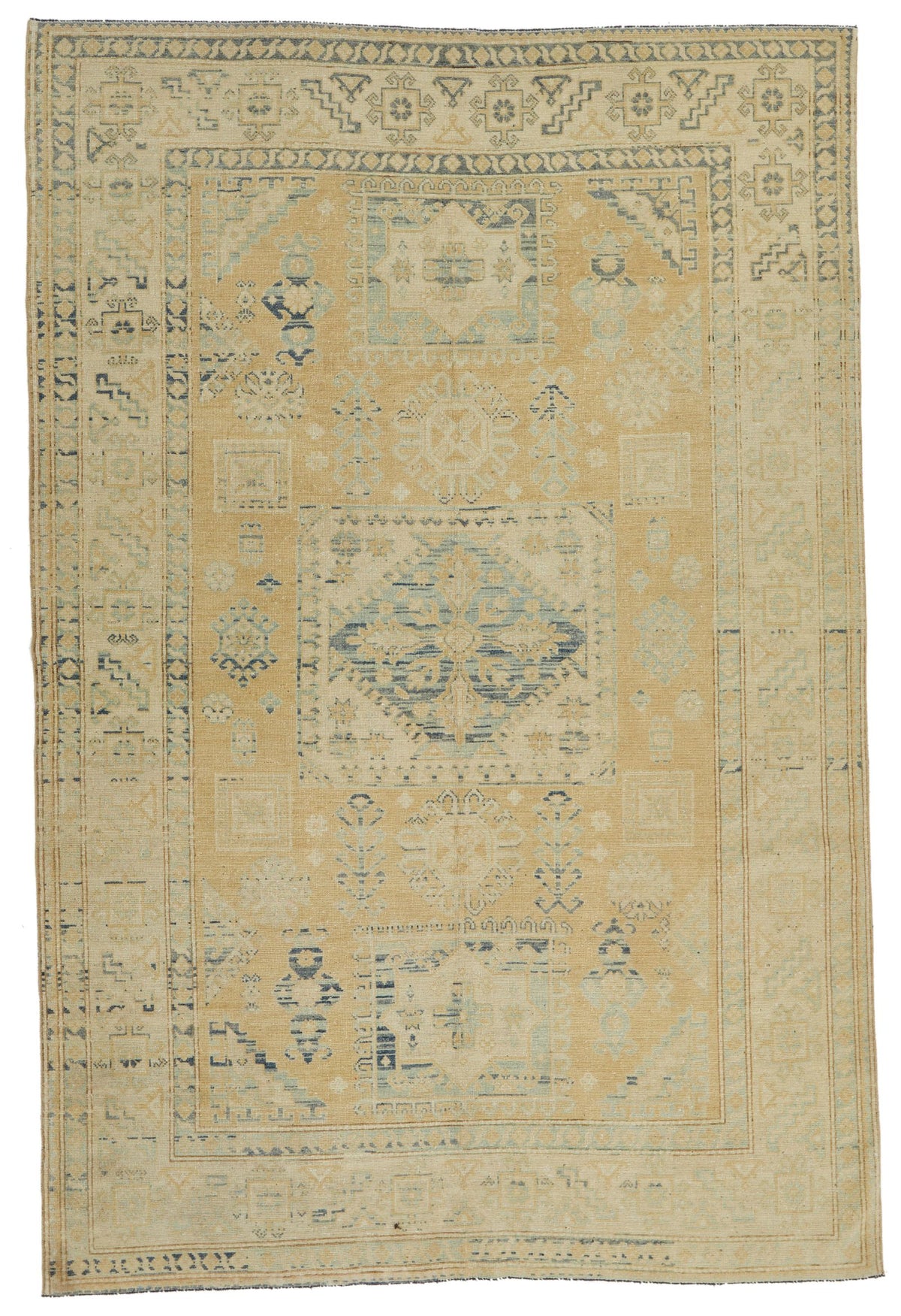 6x9 Brown and Ivory Persian Rug