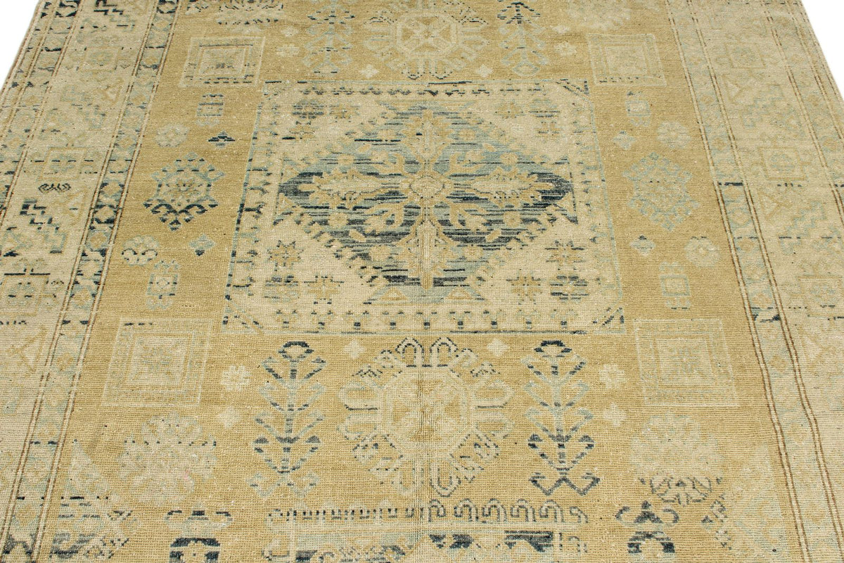 6x9 Brown and Ivory Persian Rug