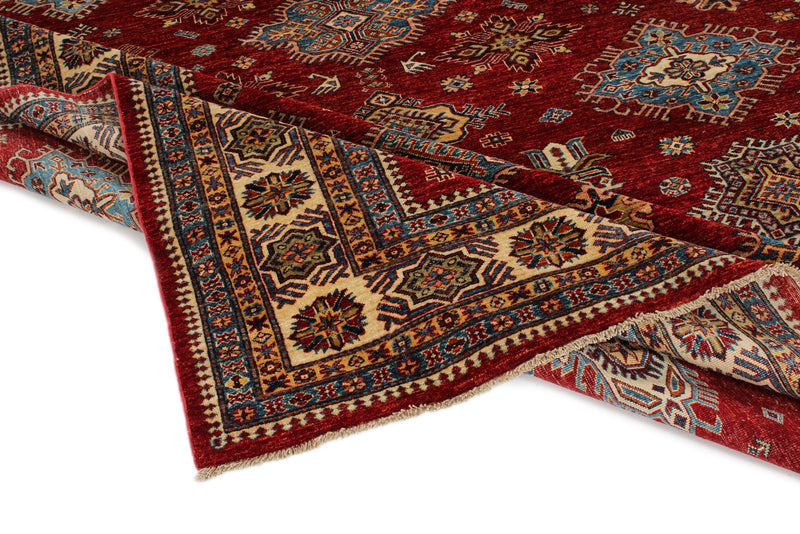 10x14 Red and Multicolor Kazak Tribal Rug
