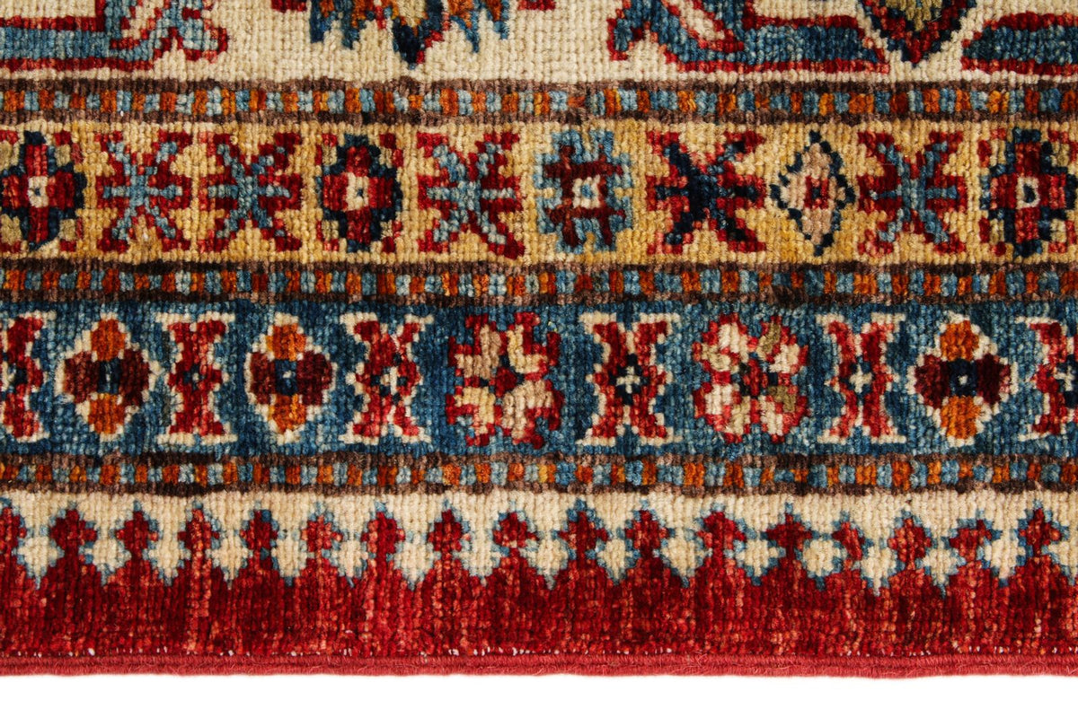 10x14 Red and Multicolor Kazak Tribal Rug