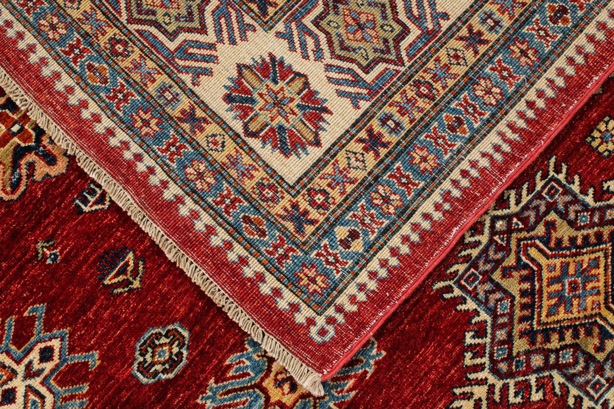 10x14 Red and Multicolor Kazak Tribal Rug