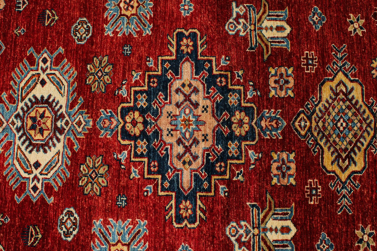 10x14 Red and Multicolor Kazak Tribal Rug