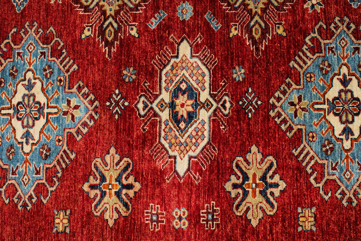 10x14 Red and Multicolor Kazak Tribal Rug