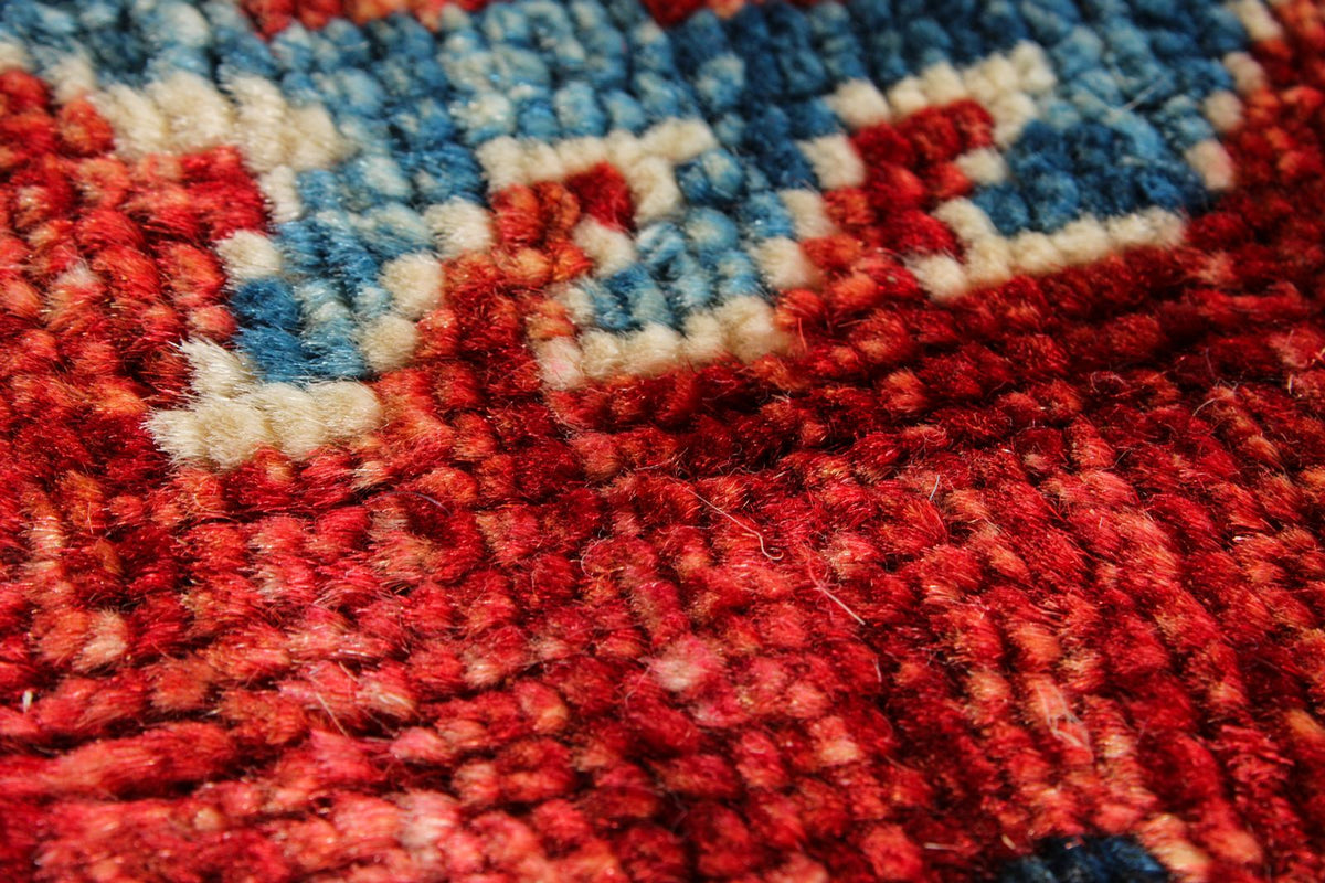 10x14 Red and Multicolor Kazak Tribal Rug