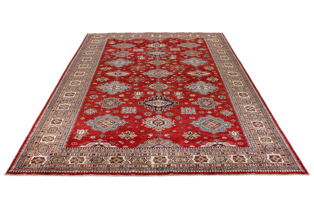 10x14 Red and Multicolor Kazak Tribal Rug