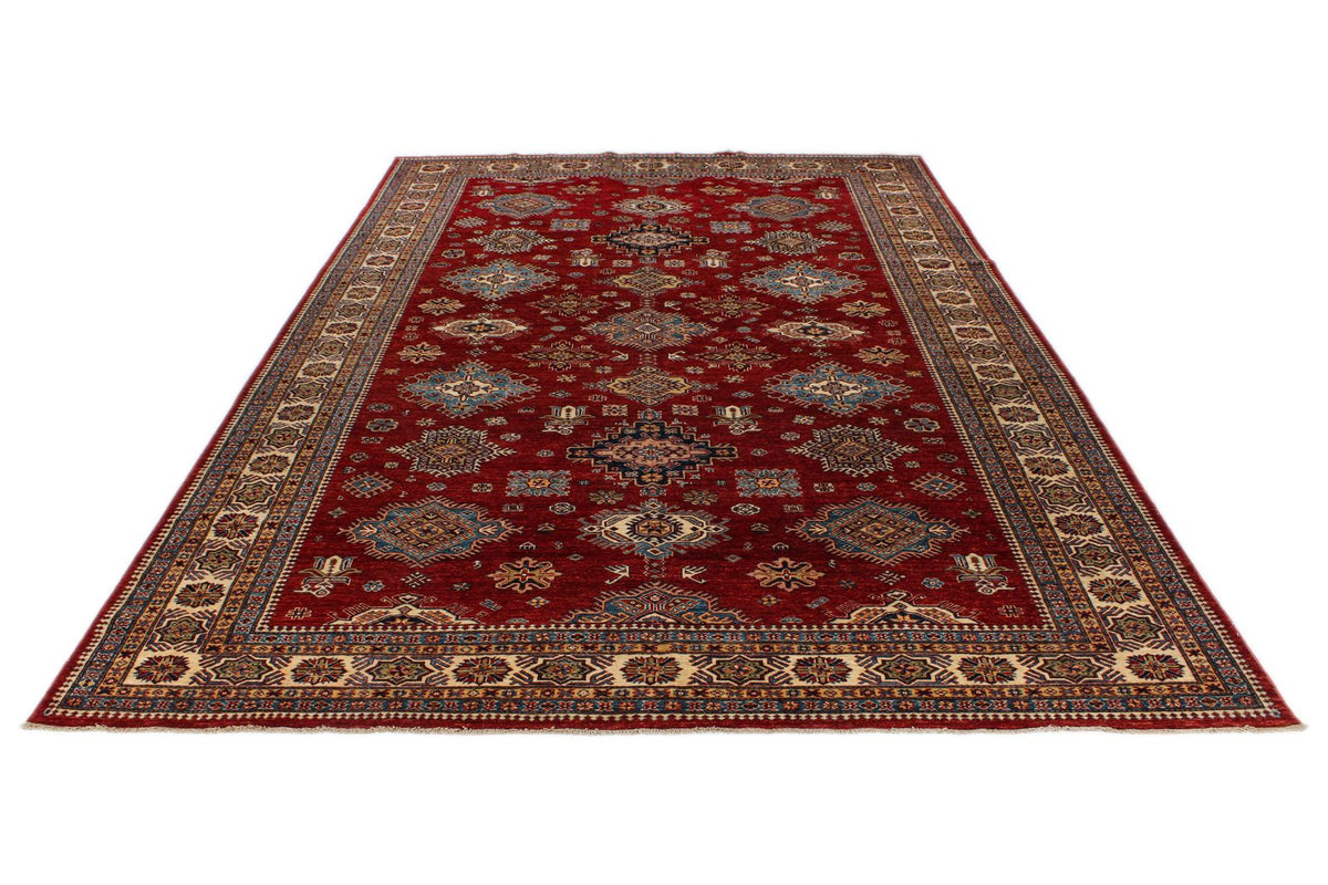 10x14 Red and Multicolor Kazak Tribal Rug