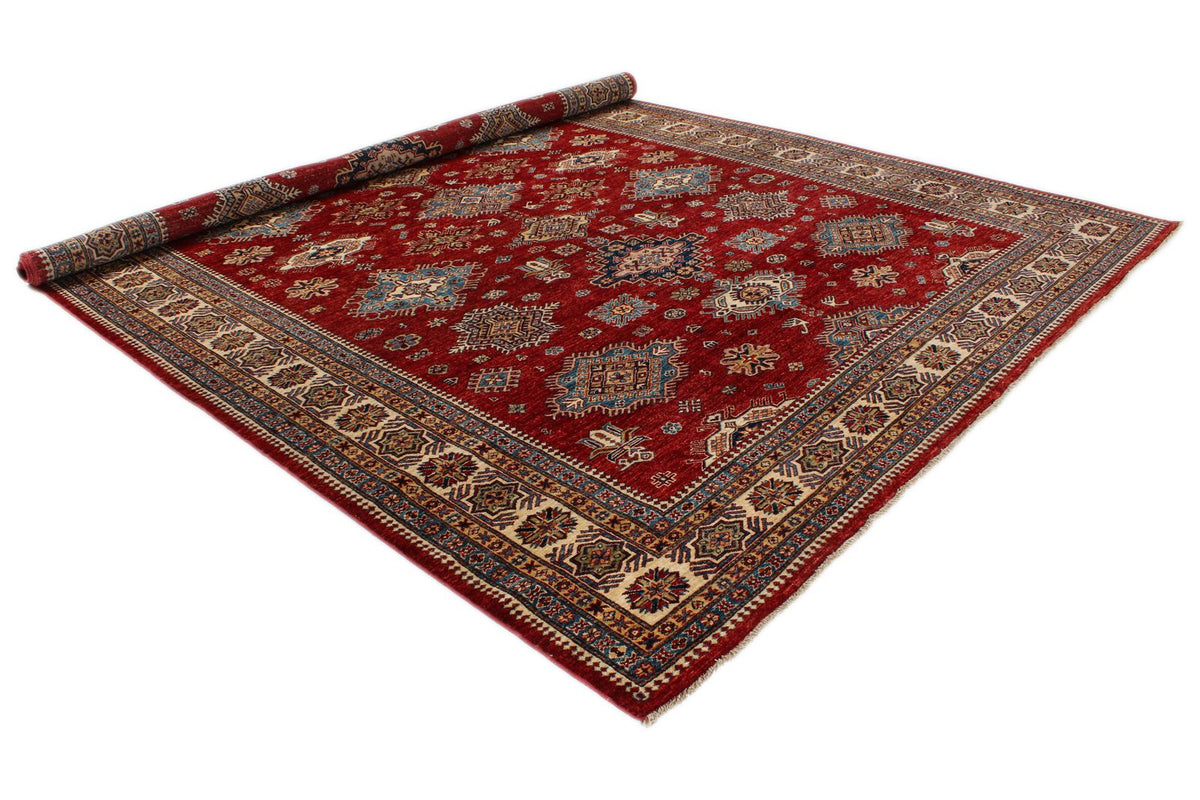 10x14 Red and Multicolor Kazak Tribal Rug