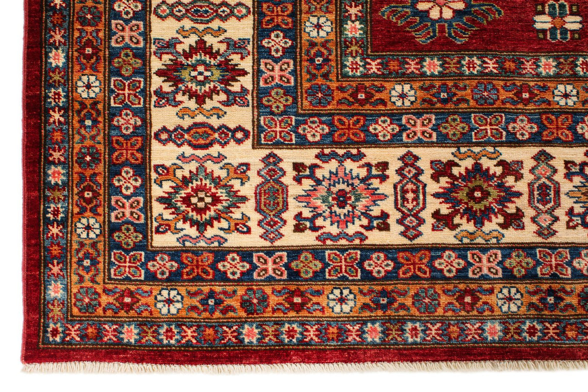 9x12 Red and Beige Kazak Tribal Rug