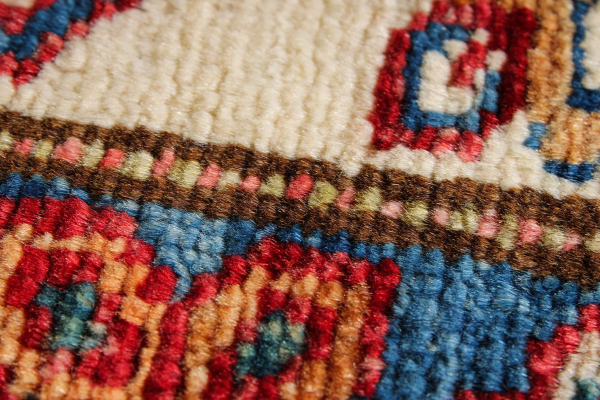 9x12 Red and Beige Kazak Tribal Rug