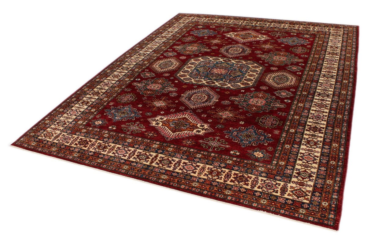 9x12 Red and Beige Kazak Tribal Rug