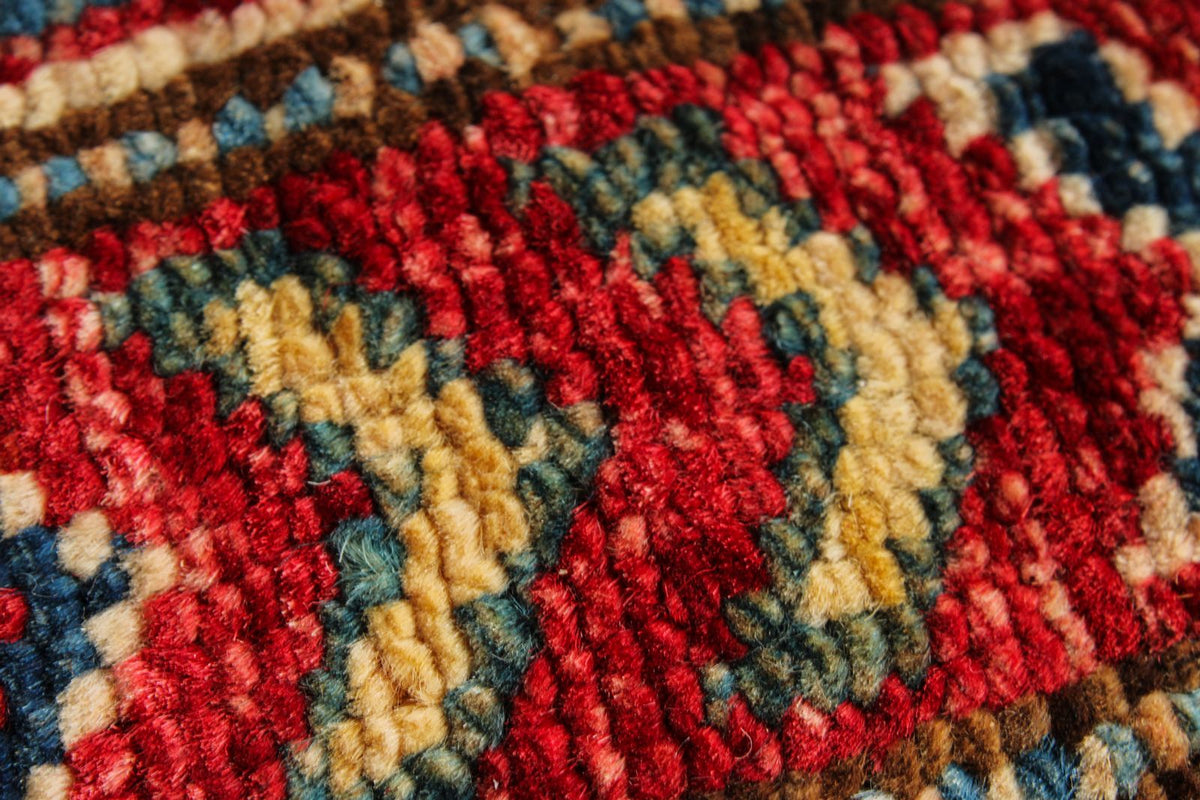 9x12 Gray and Multicolor Kazak Tribal Rug