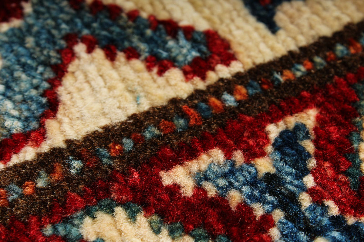 9x12 Gray and Multicolor Kazak Tribal Rug