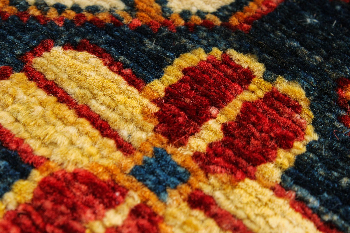9x12 Rust and Multicolor Kazak Tribal Rug