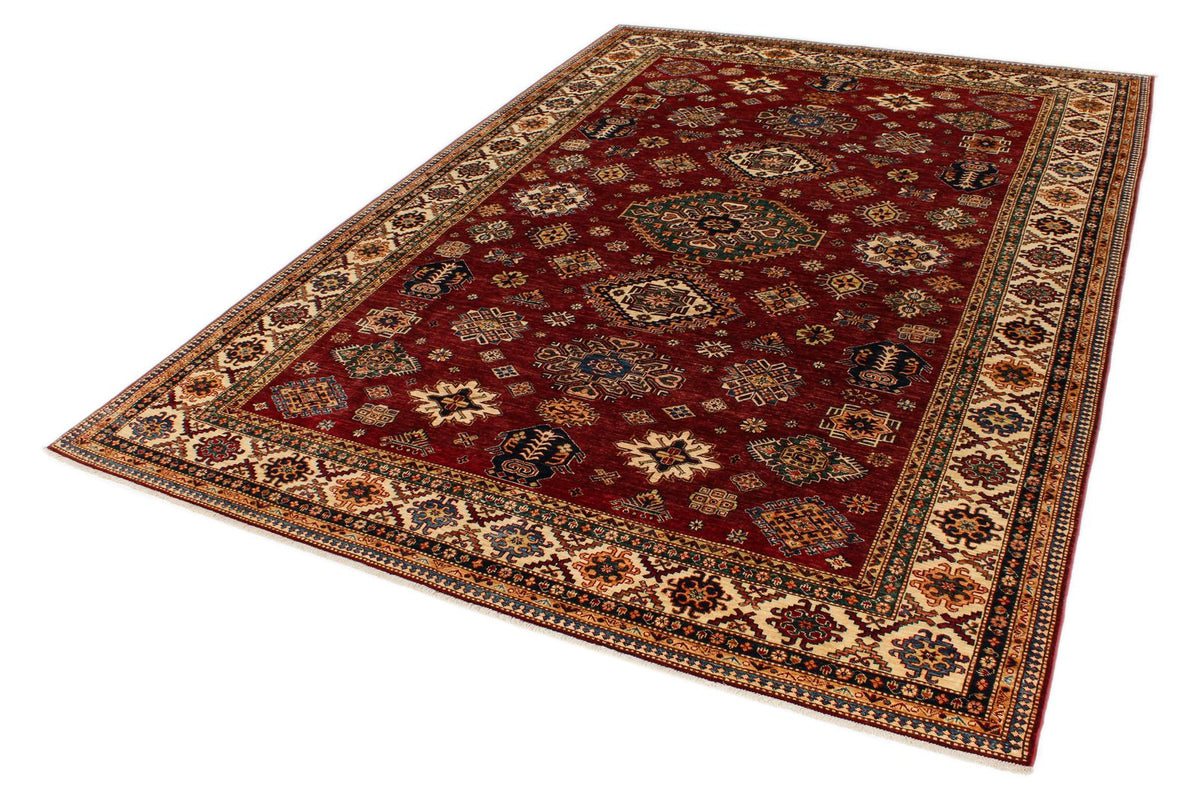 9x12 Rust and Multicolor Kazak Tribal Rug