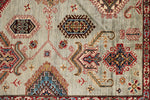 8x10 Gray and Multicolor Kazak Tribal Rug