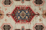 8x10 Gray and Multicolor Kazak Tribal Rug