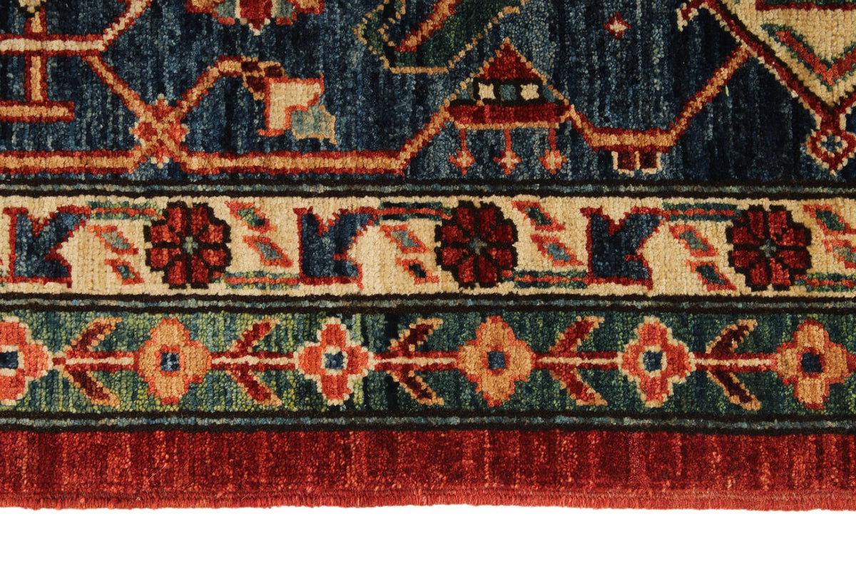 8x14 Red and Navy Traditional Rug