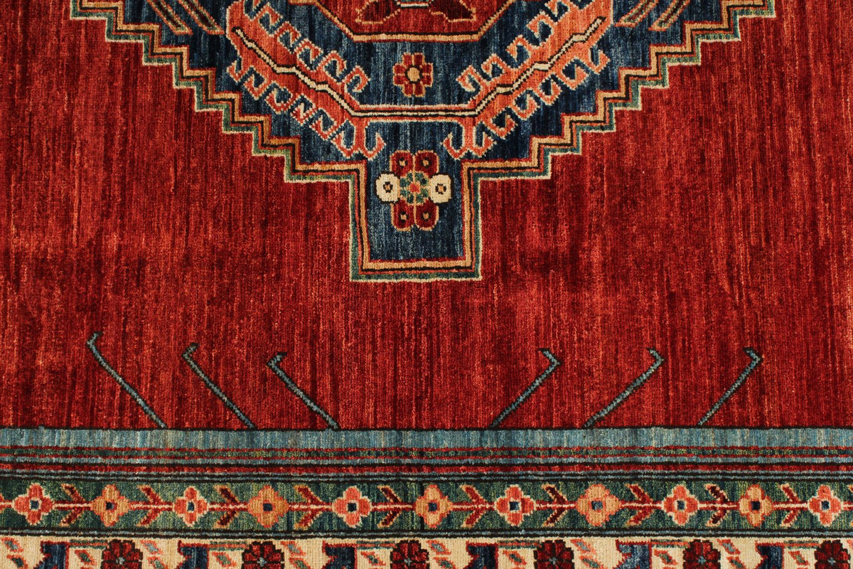 8x14 Red and Navy Traditional Rug