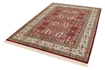 6x8 Red and Ivory Turkish Silk Rug