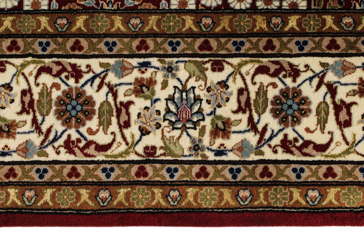 6x9 Red and Ivory Turkish Silk Rug