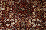 8x10 Red and Ivory Turkish Silk Rug