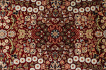 8x10 Red and Ivory Turkish Silk Rug